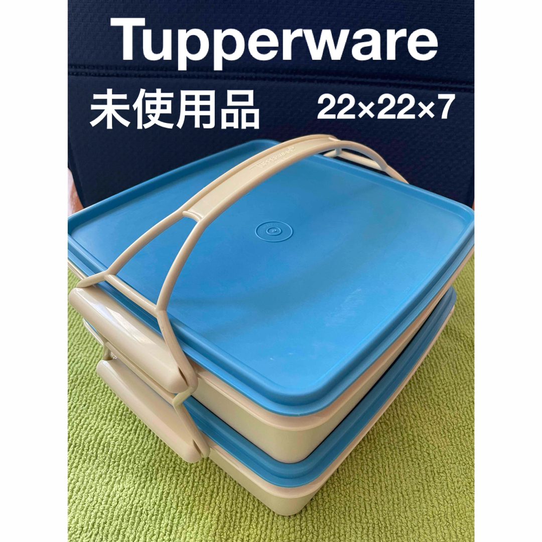 TupperwareBrands(タッパーウェア)のタッパーウェア 2段 デュエットランチボックス おせち料理 カルテット 未使用品 インテリア/住まい/日用品のキッチン/食器(容器)の商品写真