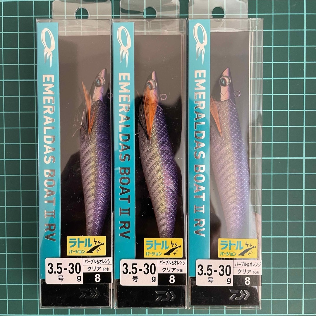 DAIWA(ダイワ)のエメラルダス ボート Ⅱ RV 3.5号 30g 3個セット パープル＆オレンジ スポーツ/アウトドアのフィッシング(ルアー用品)の商品写真