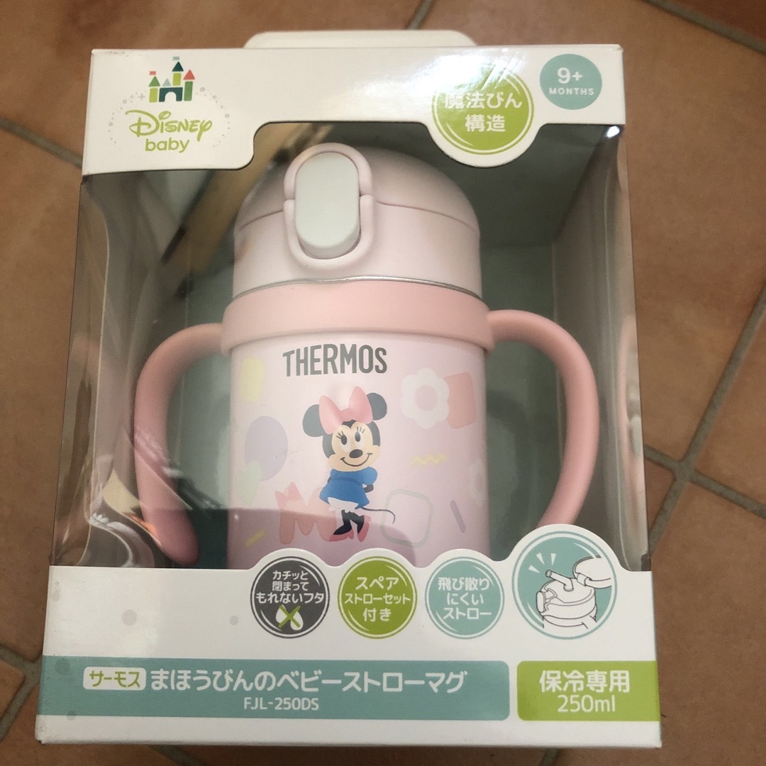 THERMOS(サーモス)のすず様＊箱なしサーモス　ミニーちゃん　ストローマグ キッズ/ベビー/マタニティの授乳/お食事用品(水筒)の商品写真