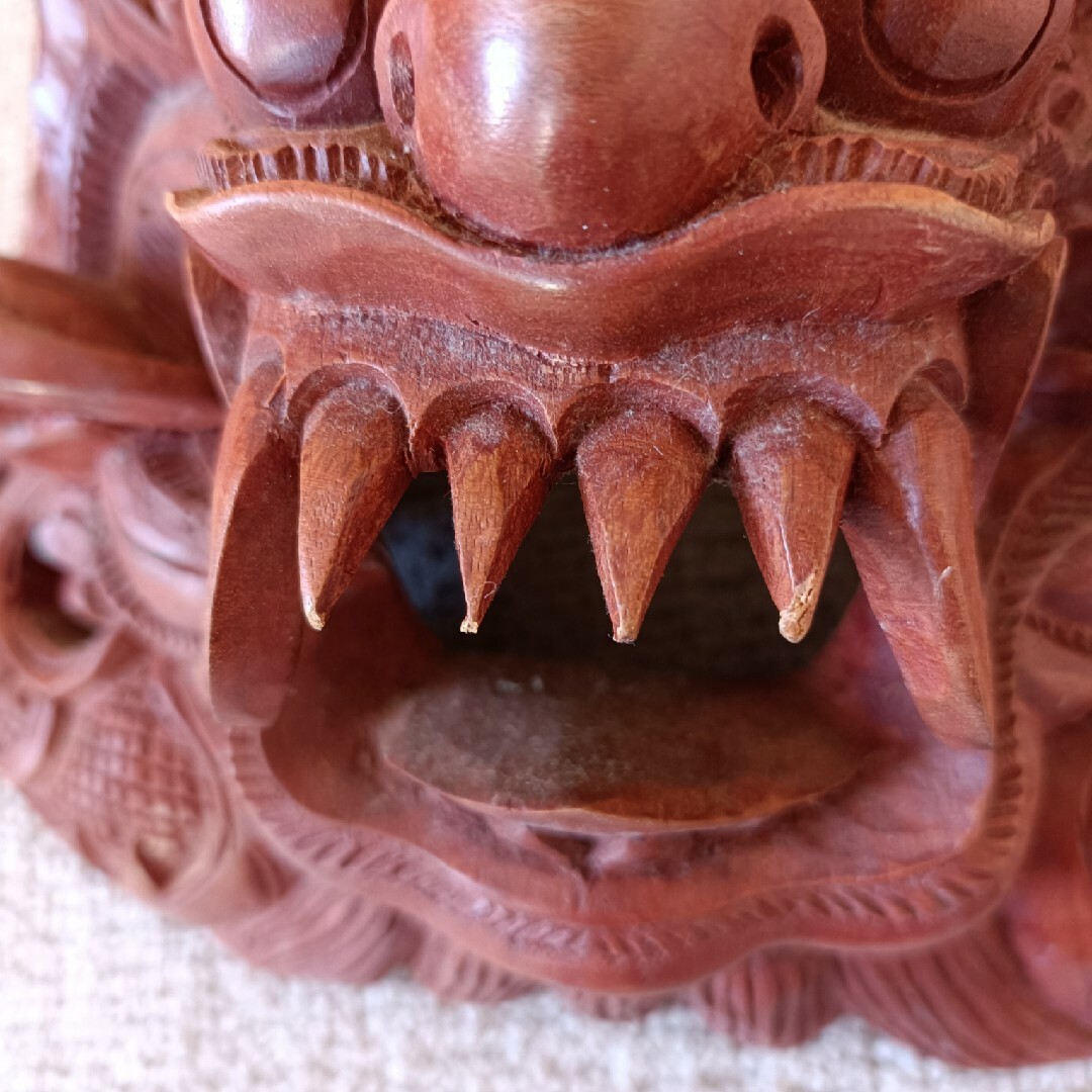 中古)バリ島 バロンお面 木彫りの通販 by ロータスロータス's 中古)バリ島 バロンお面 木彫りの通販 by ロータスロータス's