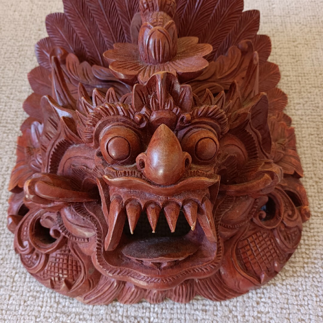 中古)バリ島 バロンお面 木彫りの通販 by ロータスロータス's 中古)バリ島 バロンお面 木彫りの通販 by ロータスロータス's
