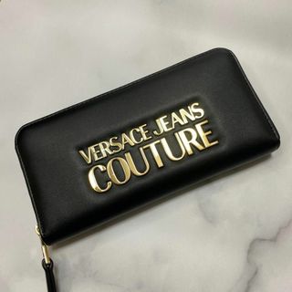 ヴェルサーチ(VERSACE)のVersace Jeans ヴェルサーチ 長財布 ラウンドジップ ブラック(長財布)