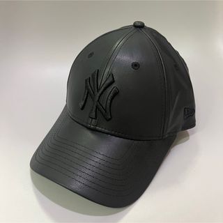 ニューエラー(NEW ERA)の期間限定値下　ニューエラ　キャップ　NYヤンキース　レザー　レザー調　ブラック(キャップ)