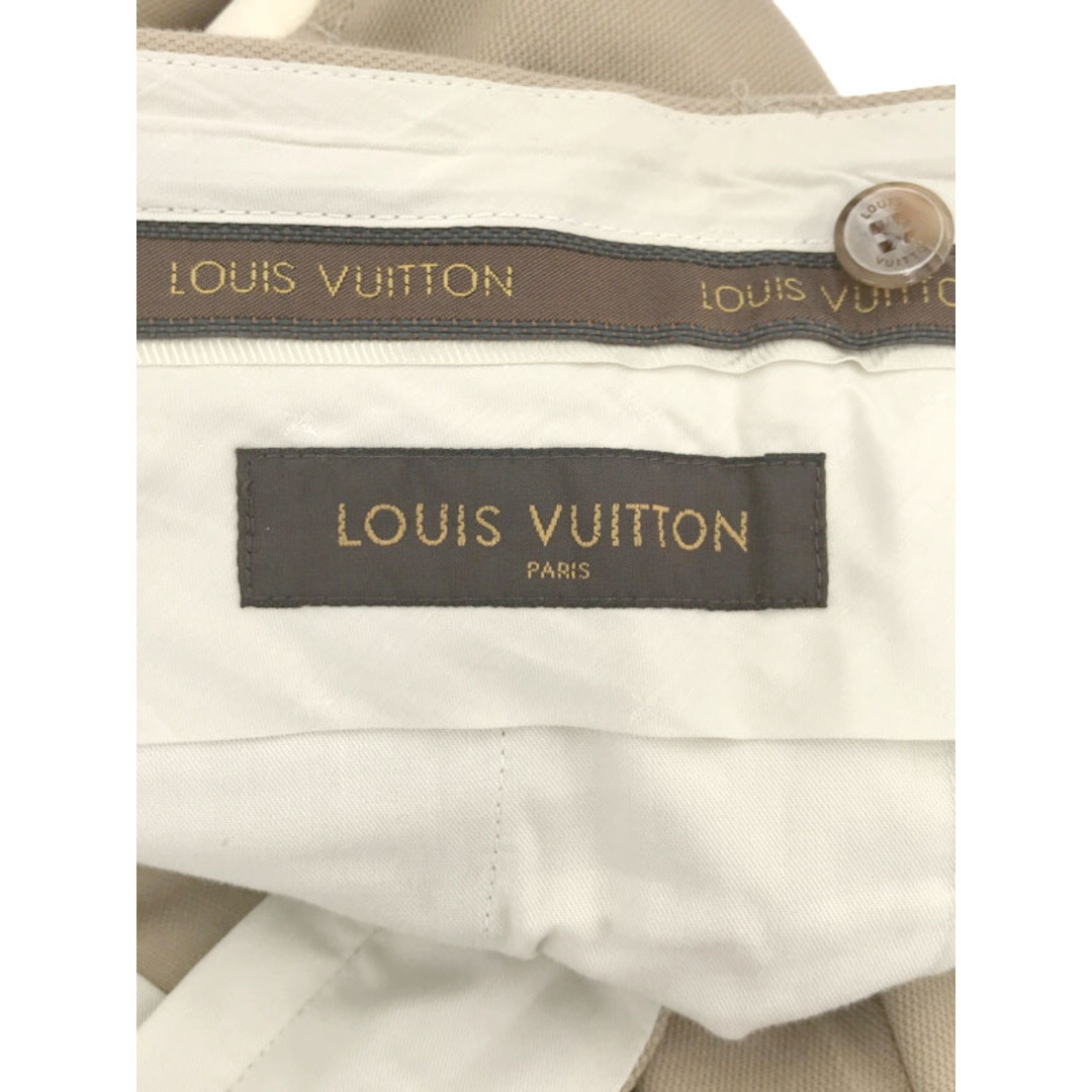 LOUIS VUITTON(ルイヴィトン)のLOUIS VUITTON ルイヴィトン 16SS サイドレザーライン コットンパンツ ベージュ 40 H9P28W メンズのパンツ(スラックス)の商品写真