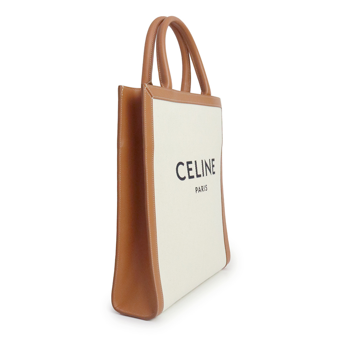 celine(セリーヌ)のセリーヌ バーティカル カバ スモール 2way ショルダー ハンドバッグ 斜め掛け コットン カーフスキン レザー ナチュラル タン ブラウン ベージュ ゴールド金具 192082BNZ CELINE（未使用　展示品） レディースのバッグ(ハンドバッグ)の商品写真