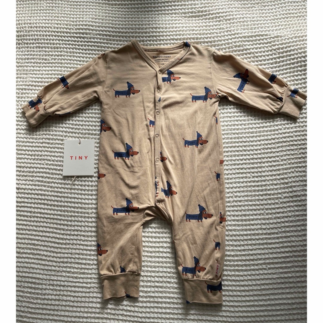 こどもビームス(コドモビームス)のTINYCOTTONS タイニーコットンズ　dogロンパース12m キッズ/ベビー/マタニティのベビー服(~85cm)(ロンパース)の商品写真