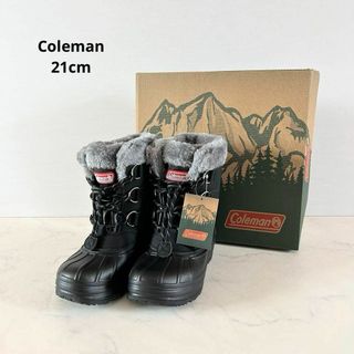 Coleman - 【新品】21cm Coleman コールマン キッズブーツ ファー 箱付き 黒