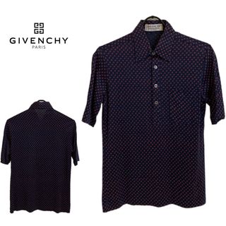 ジバンシィ(GIVENCHY)のGIVENCHY PARIS VINTAGE 80s ITALY製 柄ポロシャツ(ポロシャツ)