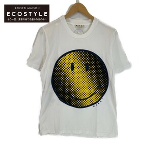 マルニ(Marni)のマルニ SMILEY 白 フェイスグラフィックプリントTシャツ 46(その他)