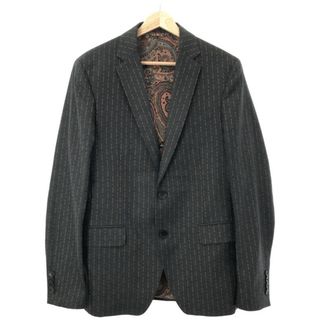 エトロ(ETRO)のETRO エトロ 19AW ロゴストライプ  2Bシングルテーラード セットアップスーツ チャコールグレー系 48 1A940(セットアップ)