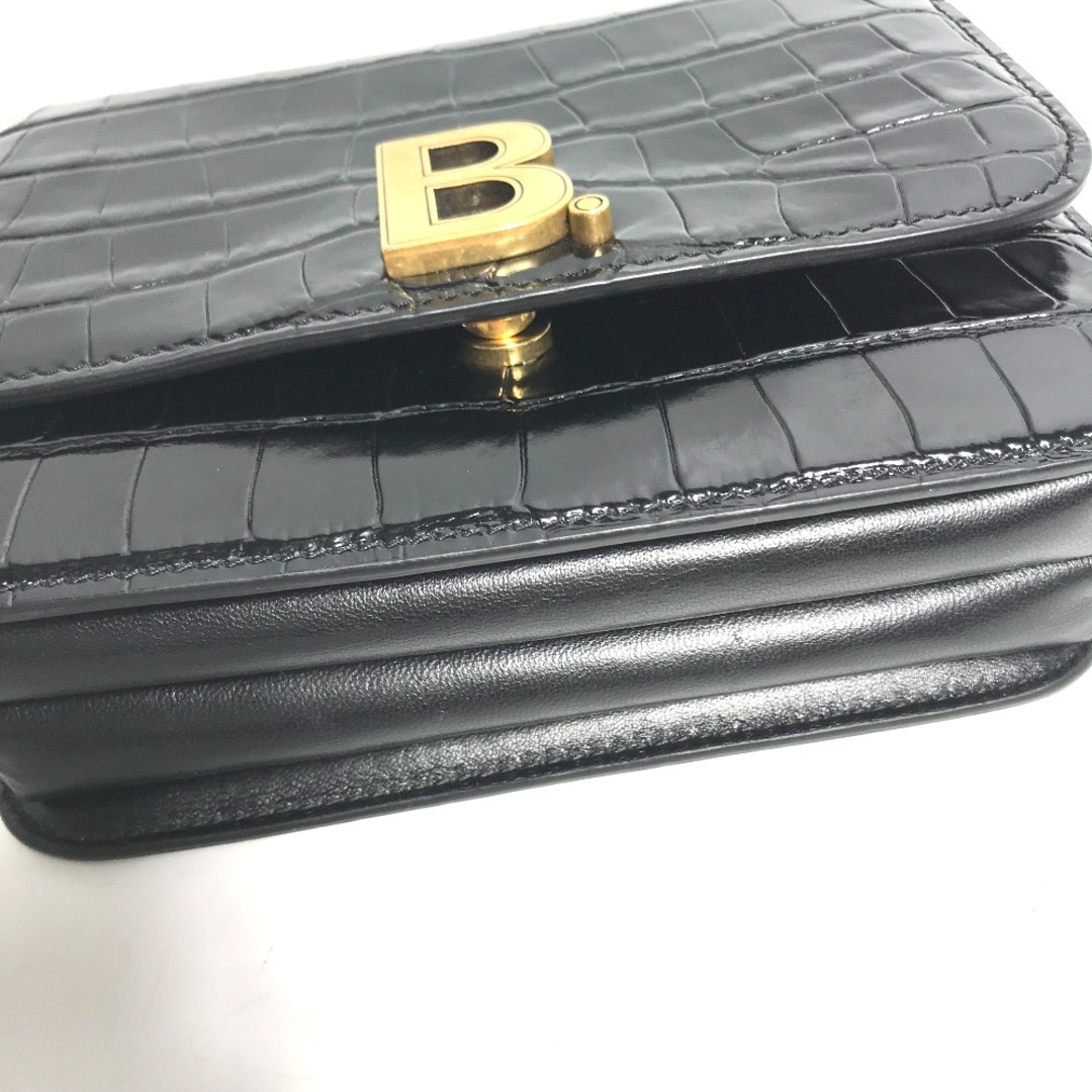 バレンシアガ BALENCIAGA Bロゴ キルティング  592898 2WAY クラッチバッグ ポーチ 斜め掛け カバン ショルダーバッグ 型押しレザー ブラックオープンポケットx1内側