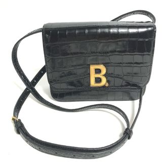 バレンシアガ(Balenciaga)のバレンシアガ BALENCIAGA Bロゴ キルティング  592898 2WAY クラッチバッグ ポーチ 斜め掛け カバン ショルダーバッグ 型押しレザー ブラック(ショルダーバッグ)