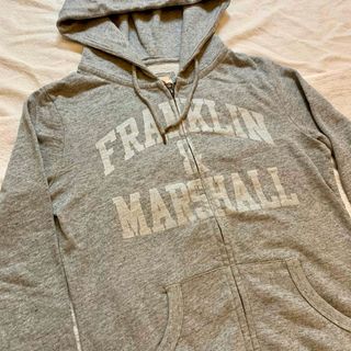 フランクリンアンドマーシャル(FRANKLIN&MARSHALL)の裏起毛　FRANKLIN & MARSHALL　ジップアップパーカー　グレー　S(パーカー)