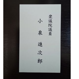 衆議院議員 小泉進次郎 名刺(印刷物)