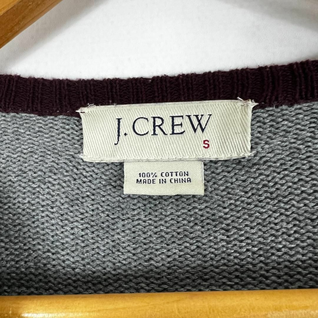 J.Crew(ジェイクルー)の90s J.crew ジェイクルー ラグラン グレー レッド ニット メンズのトップス(ニット/セーター)の商品写真