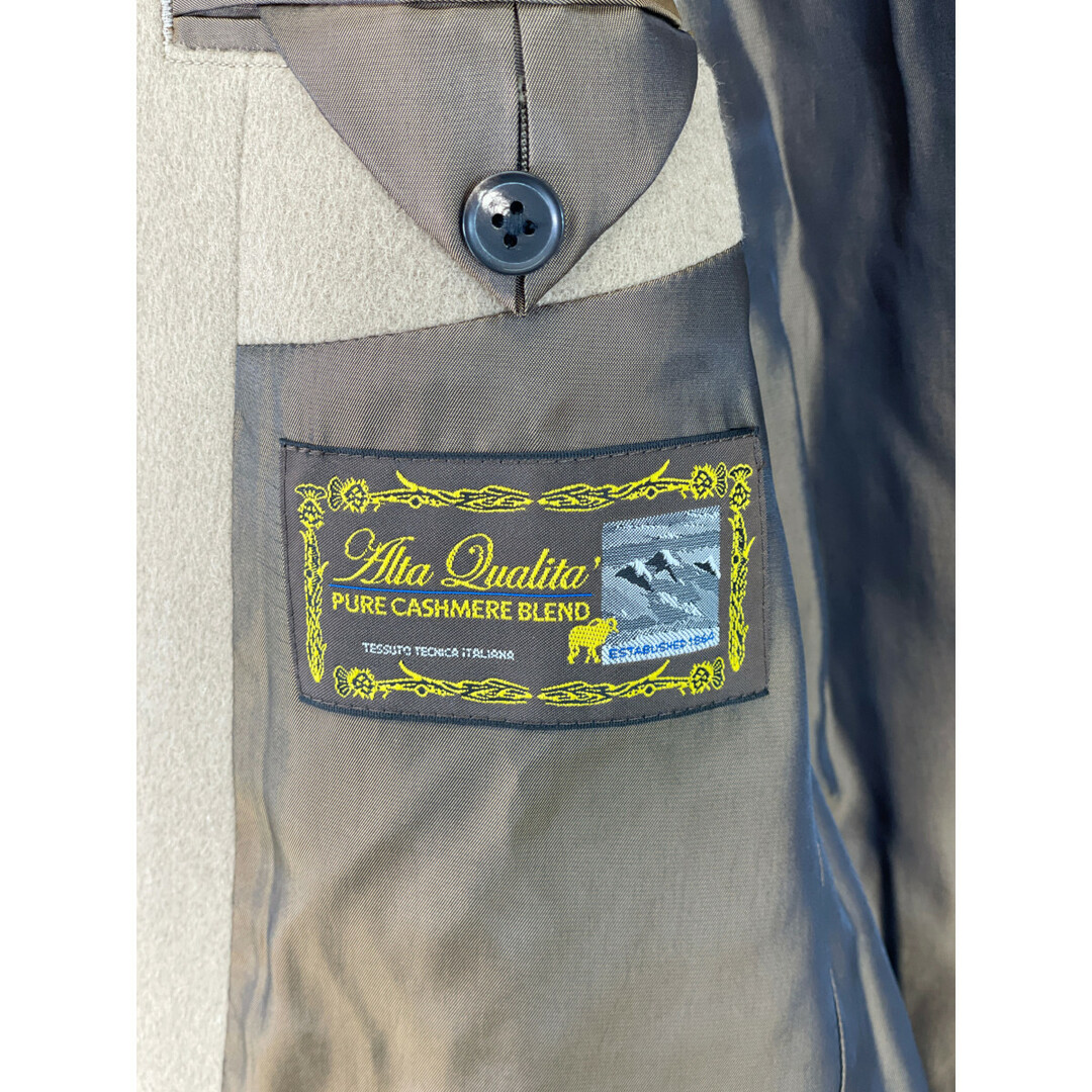 ユニバーサルランゲージ Alta Qualita ベージュ ウールカシミヤ ベルト付きチェスターコート L メンズのジャケット/アウター(その他)の商品写真