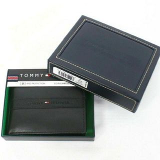 トミーヒルフィガー(TOMMY HILFIGER)のトミーヒルフィガー 2つ折り財布 レザーコンパクトウォレット 箱付き(折り財布)