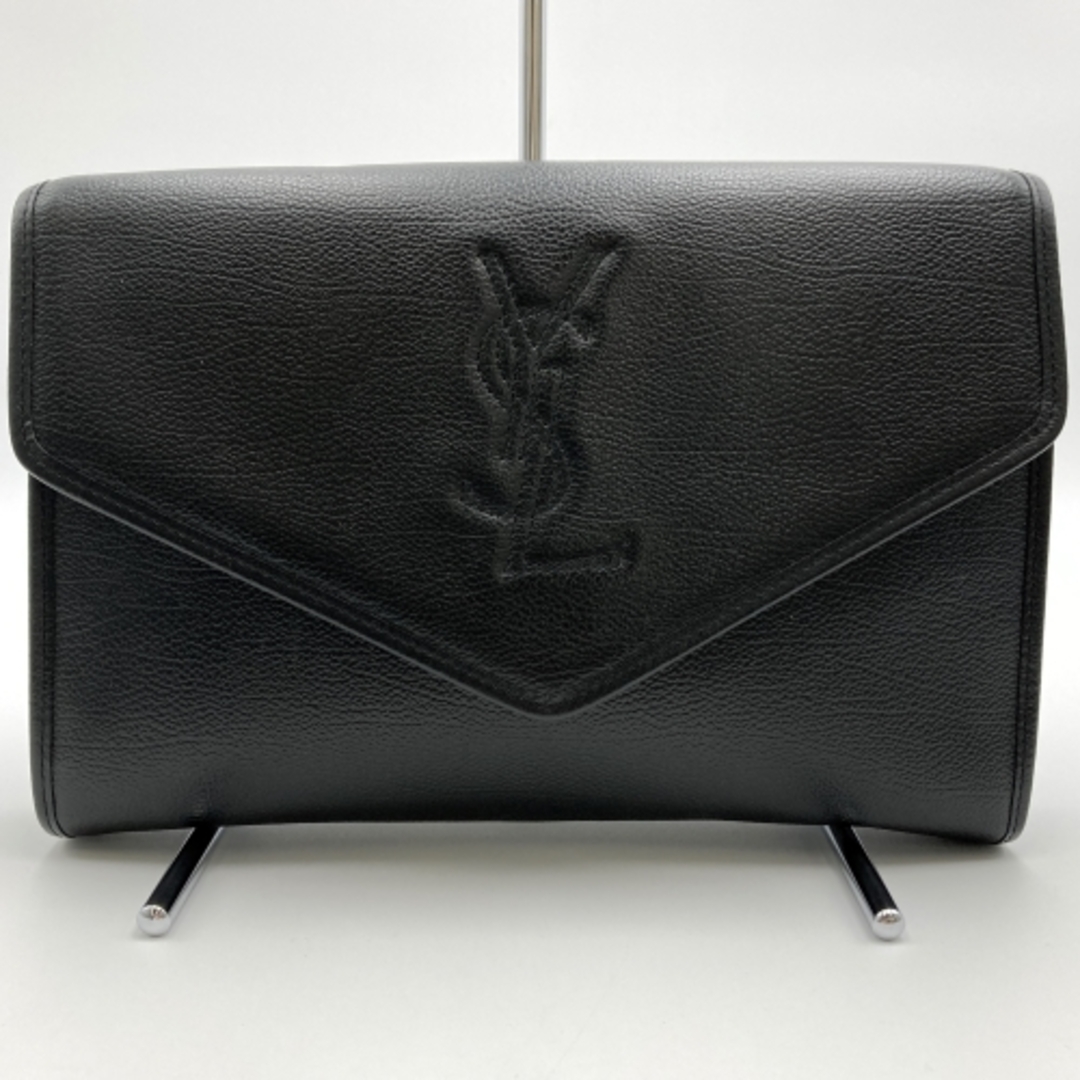 【極美品】SAINT LAURENT サンローラン　クラッチバッグ　レザー　黒