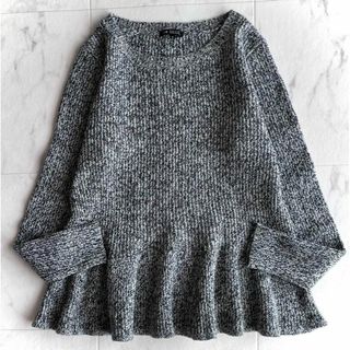 ニジュウサンク(23区)の美品✨23区  ペプラムデザインカシミヤ混ニット Lサイズ(ニット/セーター)