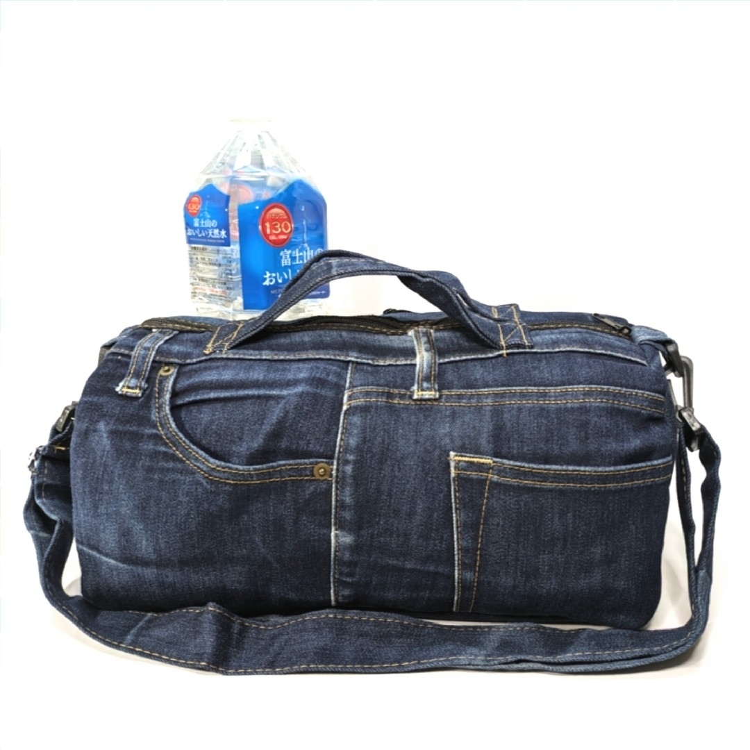 ミニボストンバッグ リメイク デニムmb-092【新品未使用】 レディースのバッグ(ボストンバッグ)の商品写真