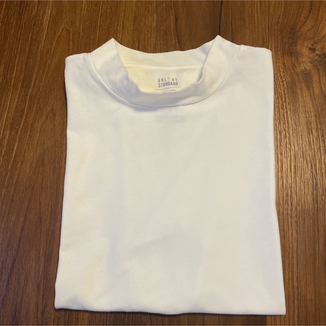 メンズ カットソー ロンT モックネック ホワイト 白 薄手 レイヤード メンズのトップス(Tシャツ/カットソー(七分/長袖))の商品写真