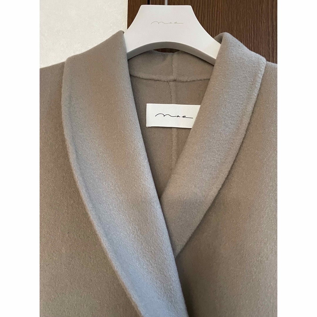 Na.e Shawl Collar Wool Coat greigeロングコート レディースのジャケット/アウター(ロングコート)の商品写真