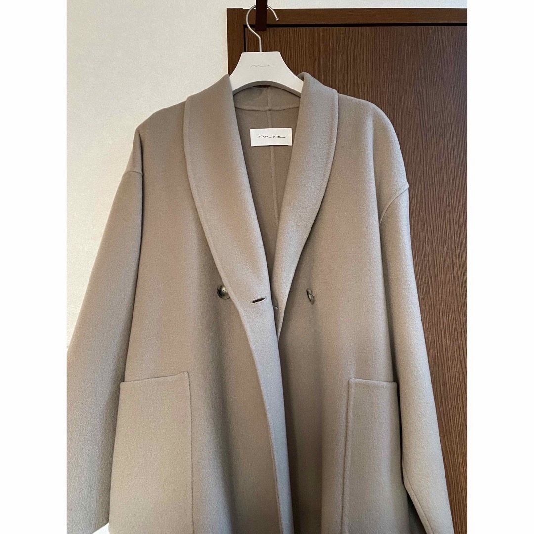 Na.e Shawl Collar Wool Coat greigeロングコート レディースのジャケット/アウター(ロングコート)の商品写真