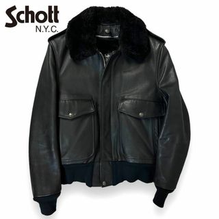 schott - 【極美品】Schott G-1 ボンバージャケット 襟ボア174US 38