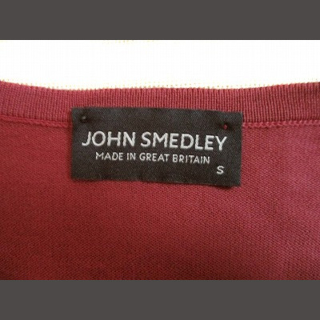 JOHN SMEDLEY(ジョンスメドレー)のジョンスメドレー カーディガン 七分袖 コットン イギリス製 ピンク S レディースのトップス(カーディガン)の商品写真