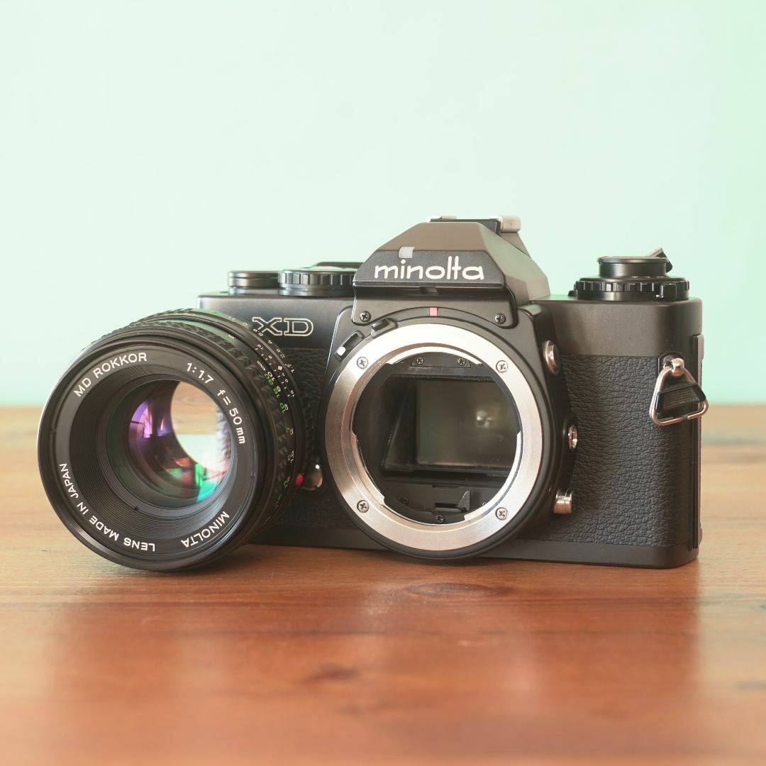 完動品◎ミノルタ XD ブラック × 50mm f1.7 フィルムカメラ #14