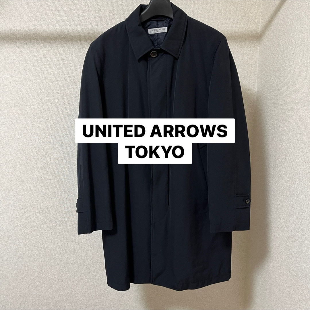 UNITED ARROWS(ユナイテッドアローズ)のUNITED ARROWS TOKYO ステンカラーコート ブラック メンズのジャケット/アウター(ステンカラーコート)の商品写真
