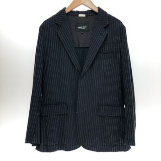 コムデギャルソン(COMME des GARCONS)の□□COMME des GARCONS コムデギャルソン ピンストライプ柄ウール比翼2B テーラードジャケット Sサイズ DL-J064 ネイビー(テーラードジャケット)