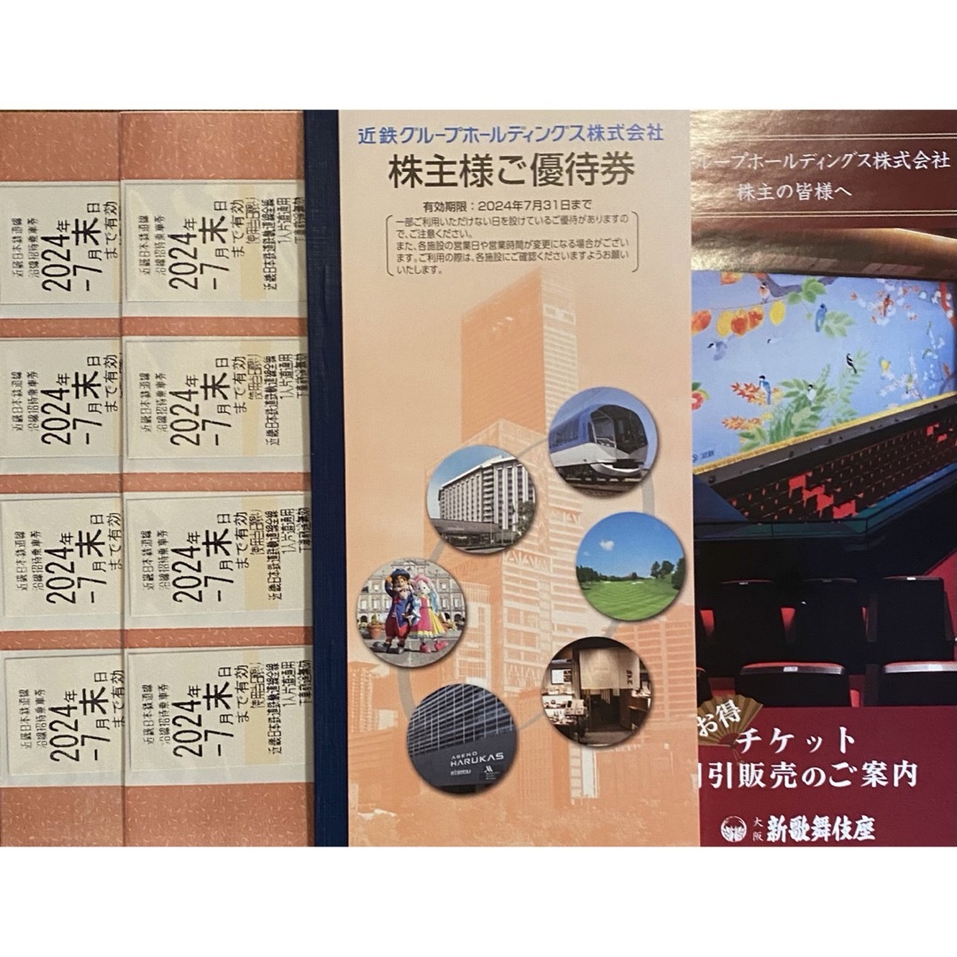 近鉄　近畿日本鉄道　株主優待　乗車券　8枚乗車券/交通券