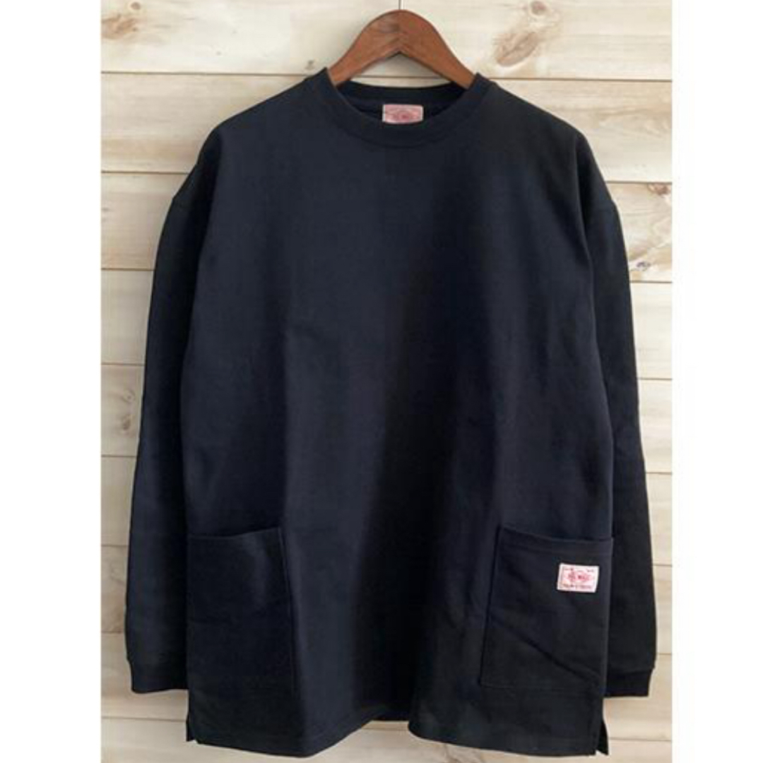 BIGMIKE W POCKET L/S TEE  BLACK Lサイズ メンズのトップス(Tシャツ/カットソー(七分/長袖))の商品写真