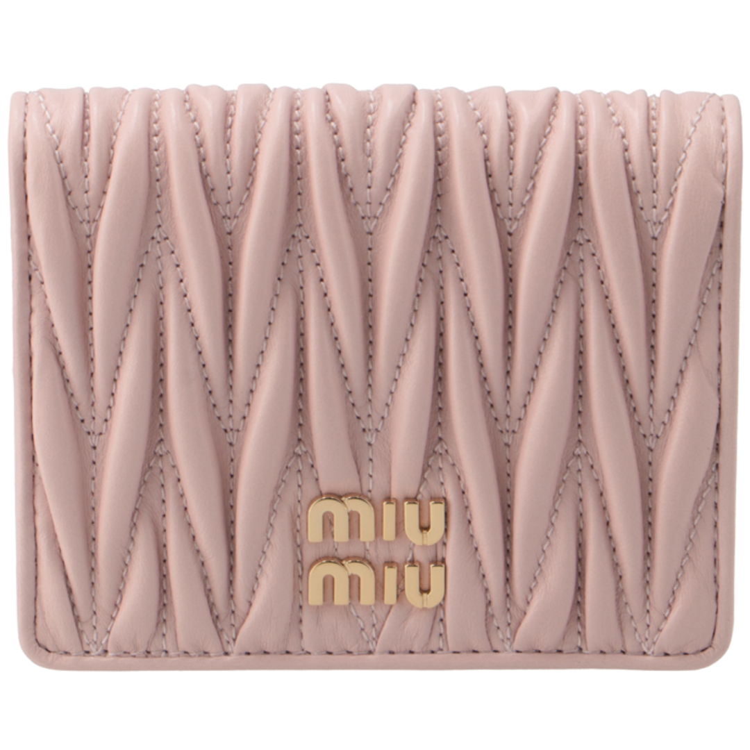 【新品新作】miumiu♡マトラッセ ミニ財布 ピンクベージュ