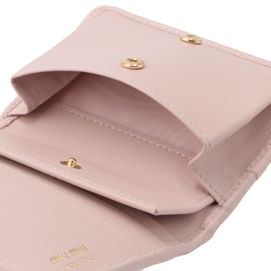 MIU MIU - ミュウミュウ MIU MIU 財布 二つ折り マテラッセ ミニ MIU MIU - ミュウミュウ MIU MIU 財布 二つ折り マテラッセ ミニ