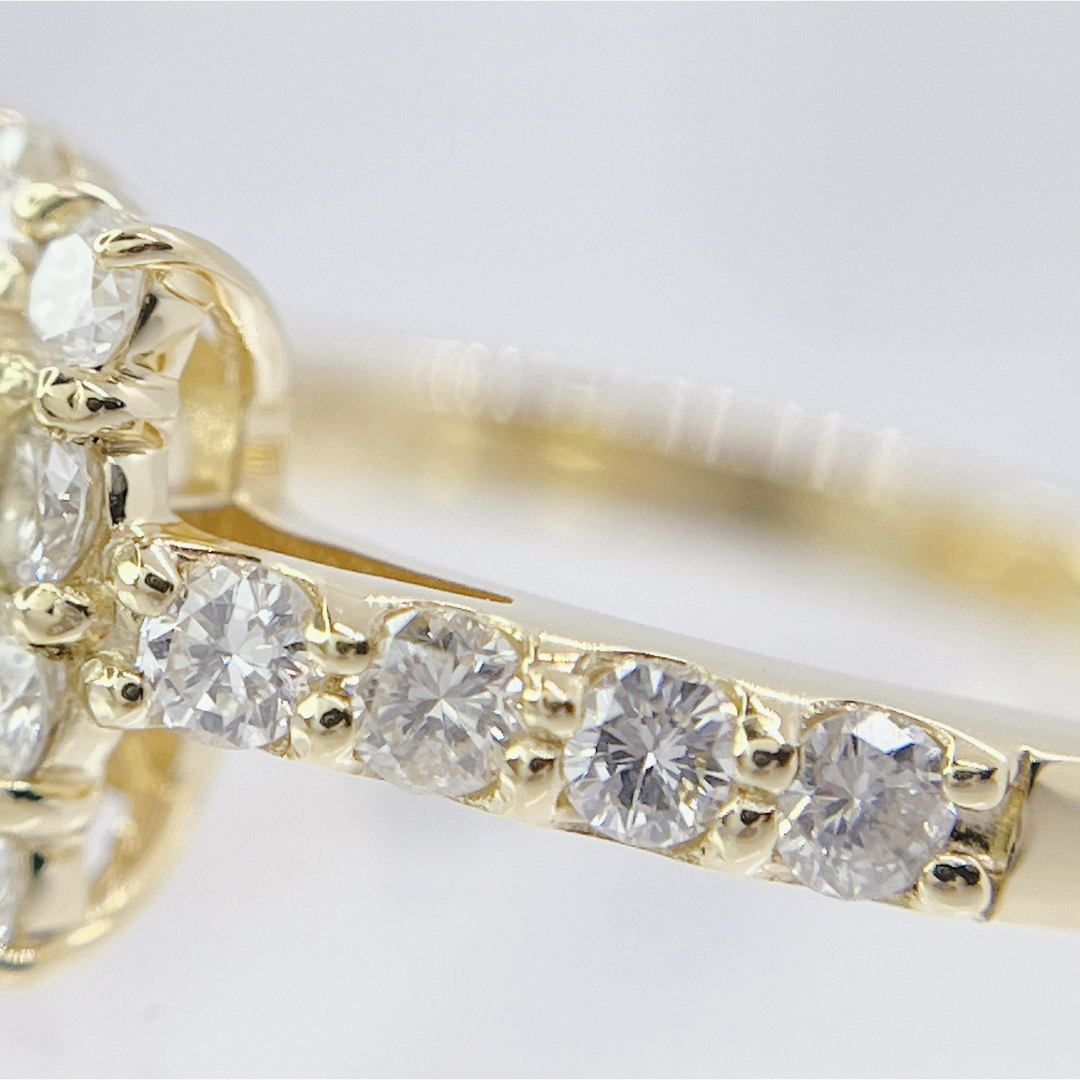 天然ダイヤモンド 計1.813ct スクウェアカット　リング 18K 指輪 レディースのアクセサリー(リング(指輪))の商品写真