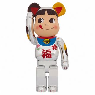 ベアブリック(BE@RBRICK)のBE@RBRICK 招き猫 ペコちゃん 福 銀メッキ 1000％(フィギュア)