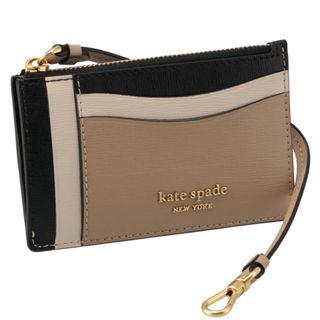 ケイトスペードニューヨーク(kate spade new york)のケイトスペード KATE SPADE カードケース MORGAN キーリング付き フラグメントケース トップジップ コインケース 2023年秋冬新作 K8966 0007 250(名刺入れ/定期入れ)