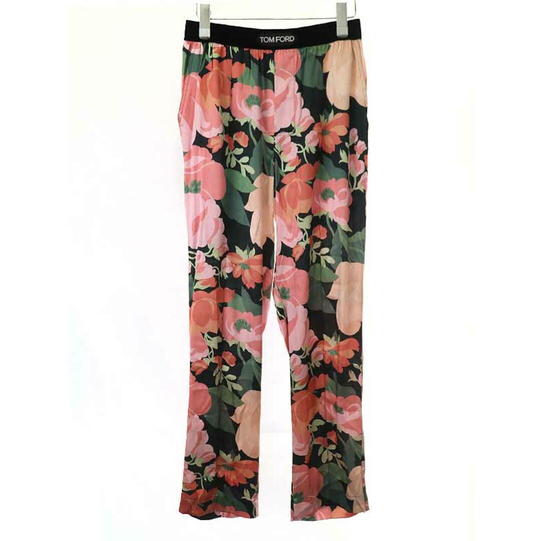 新古品使用感の無い新品同様品ＡTOM FORD トム フォード 23SS ABSTRACT FLORAL SILK PAJAMA PANTS フラワー パジャマパンツ T4H20-158 ピンク M