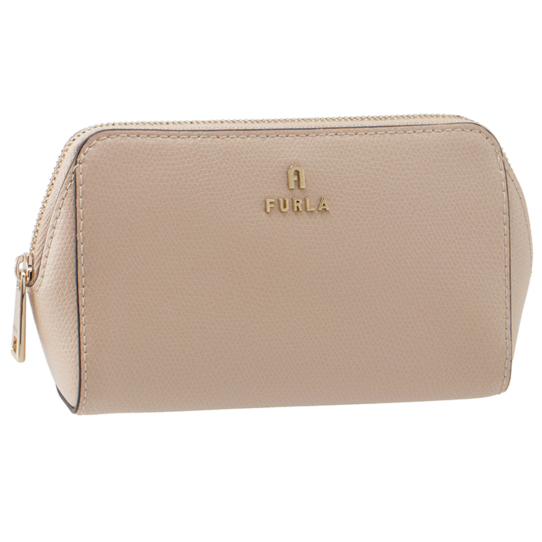 型押しカーフスキンサイズフルラ FURLA 化粧ポーチ CAMELIA ミディアム コスメポーチ WE00449 ARE000 B4L00