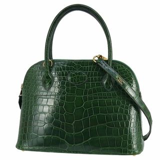 エルメス(Hermes)のエルメス バッグ レディース ボリード 27 アリゲーター リセ グリーン ヴィンテージ 美品 147266(ハンドバッグ)