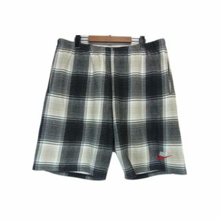 シュプリーム(Supreme)のシュプリーム Supreme × ナイキ NIKE ■ 18AW 【 Plaid Sweat Shorts AR5573 010 】 チェック 柄 ショーツ ショートパンツ　30488(ショートパンツ)