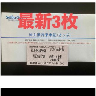 セイブヒャッカテン(西武百貨店)の【最新】西武鉄道　株主優待乗車証　3枚(その他)