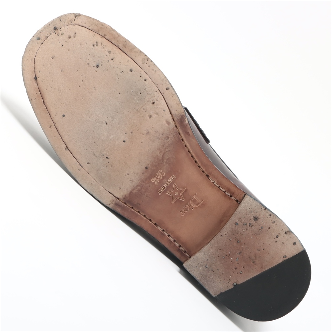 Christian Dior(クリスチャンディオール)のクリスチャンディオール  レザー 38 1/2 ボルドー レディース ロー レディースの靴/シューズ(ローファー/革靴)の商品写真