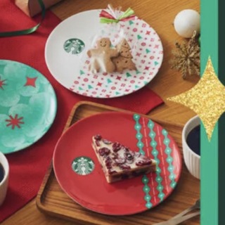 スターバックスコーヒー(Starbucks Coffee)のスターバックス　クリスマスプレート　2枚セット(食器)
