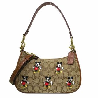 コーチ(COACH)の【新品】コーチ バッグ ショルダーバッグ COACH X DISNEY コーチ × ディズニー シグネチャー ジャカード ミッキー プリント テリー ショルダー 2WAY 斜め掛け CM196 B4R3U(カーキ×レッドウッドマルチ)コラボ商品 アウトレット レディース(ショルダーバッグ)