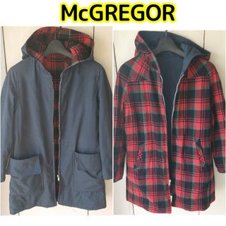 マックレガー(McGREGOR)のMcGREGOR 紺×赤チェック リバーシブル コート ジャケット ジャンパー(その他)