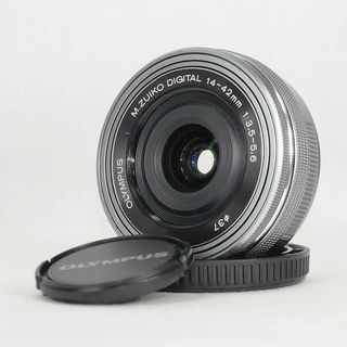 オリンパス(OLYMPUS)のOLYMPUS 電動パンケーキレンズ M.ZUIKO 14-42mm シルバー(レンズ(ズーム))