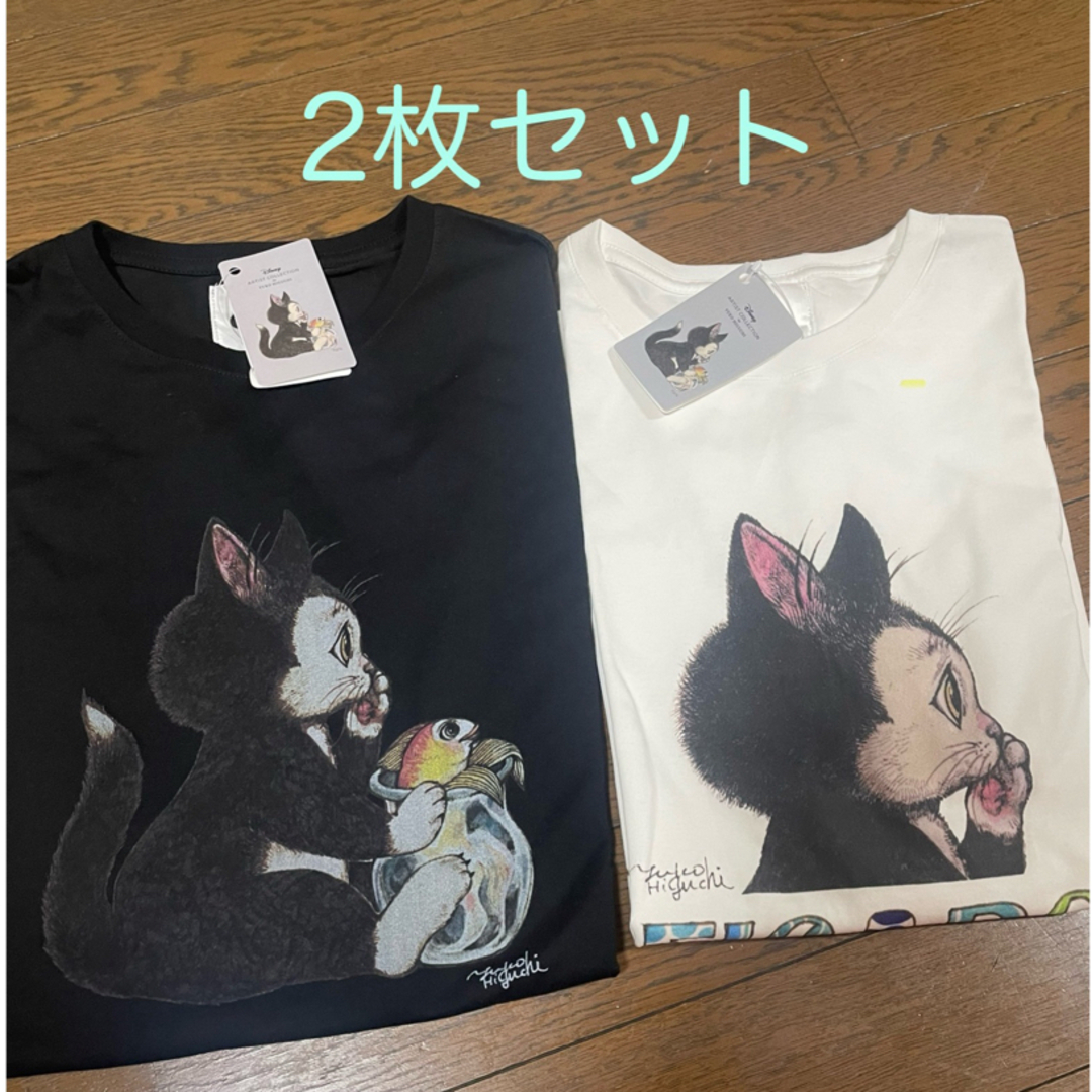 Disney(ディズニー)のディズニーストア  ヒグチユウコ  フィガロ クレオ 半袖Tシャツ 2枚セット レディースのトップス(Tシャツ(半袖/袖なし))の商品写真